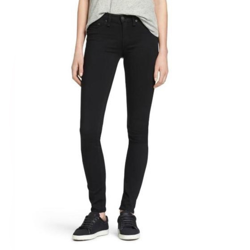 Rag & Bone Leggings Jeans in Black Plush Size 26
